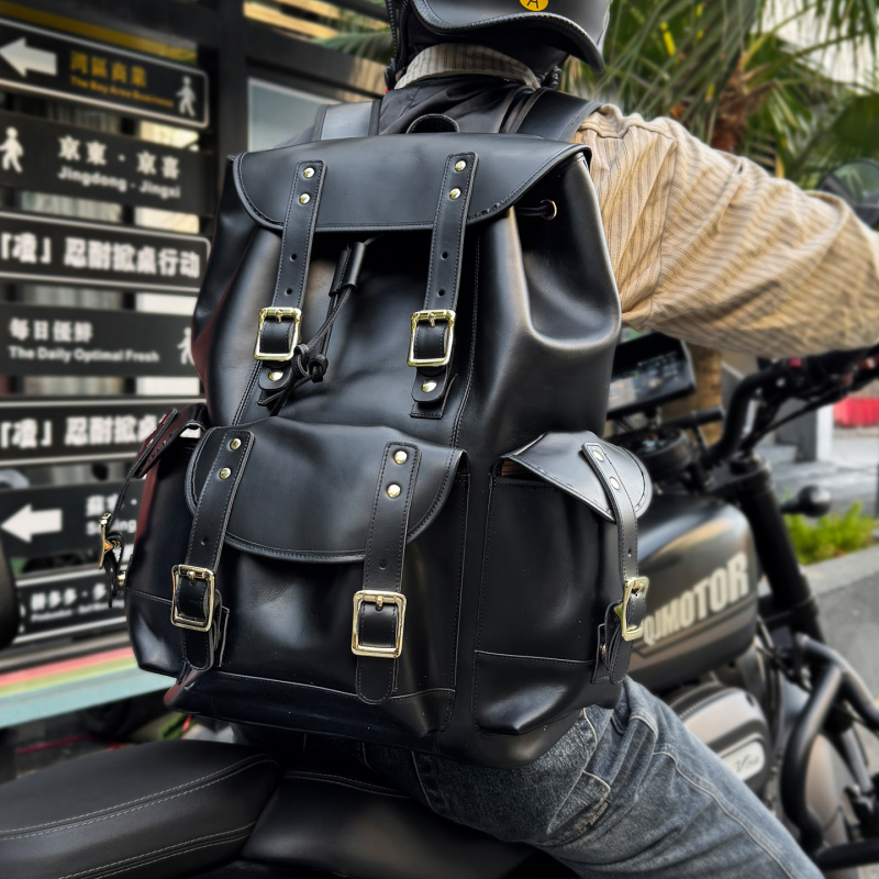 Luxury Bags Vintage - 新着革バックパック高級男性本物の牛革トラベルバッグ男性ヴィンテージバックパック 17 インチラップトップスクールバッグデイパック