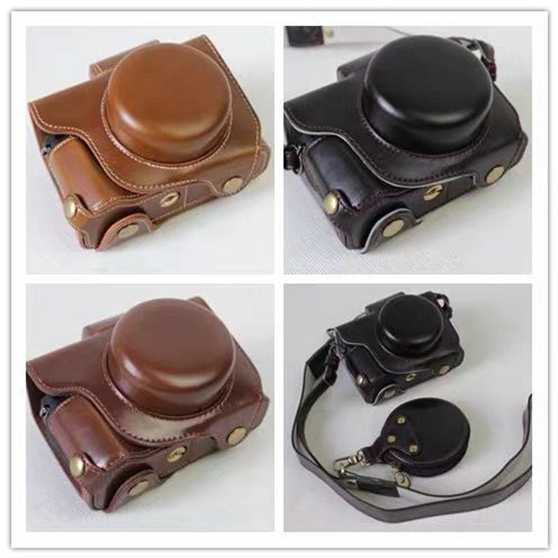 Luxury Bags Videos - 高級PUレザーケース カメラビデオバッグ フルボディカバー Canon PowerShot G1
