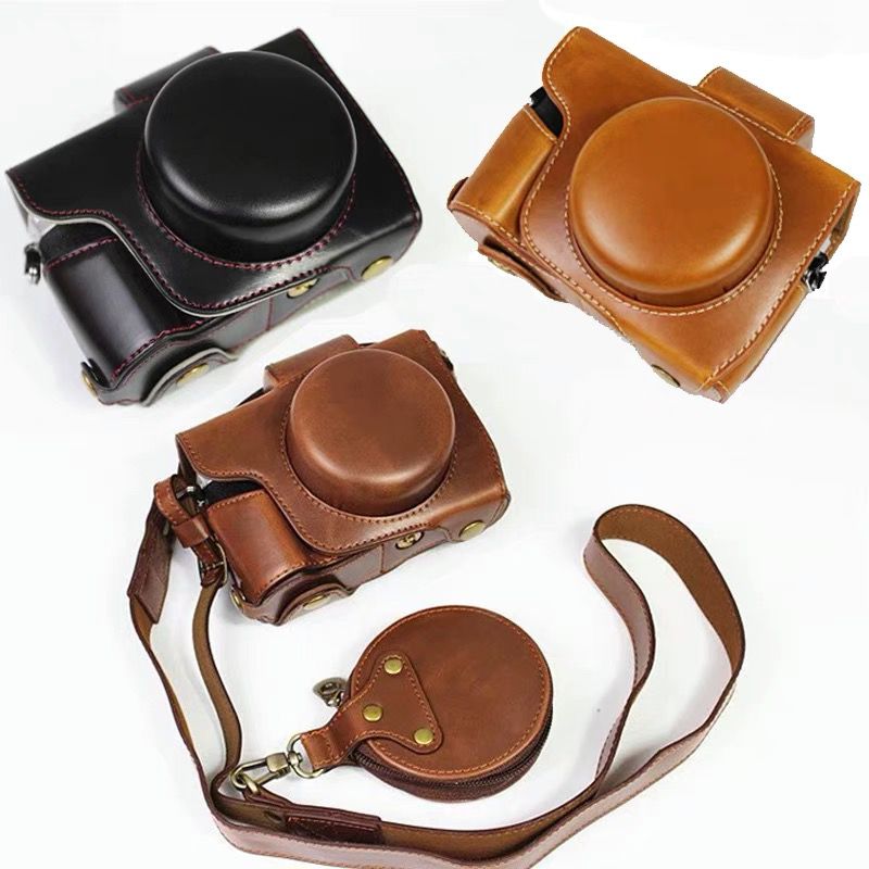 Luxury Bags Videos - カメラ保護ケース,ストラップ付きPUレザーケース,オリンパスOM-D, E-M10,マークiv,omd,em10iv,ラグジュアリー,ビデオ用