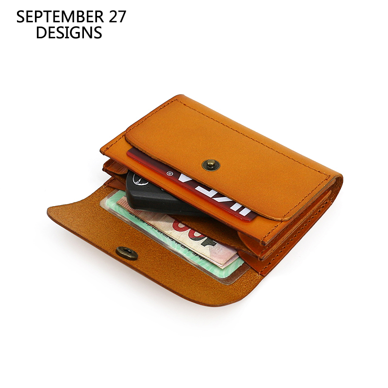 Luxury Bags Vintage - ミニウエストバッグ男性本革高級手作りヴィンテージidライセンスクレジットカード財布摩耗ベルトコイン財布牛革ポーチ