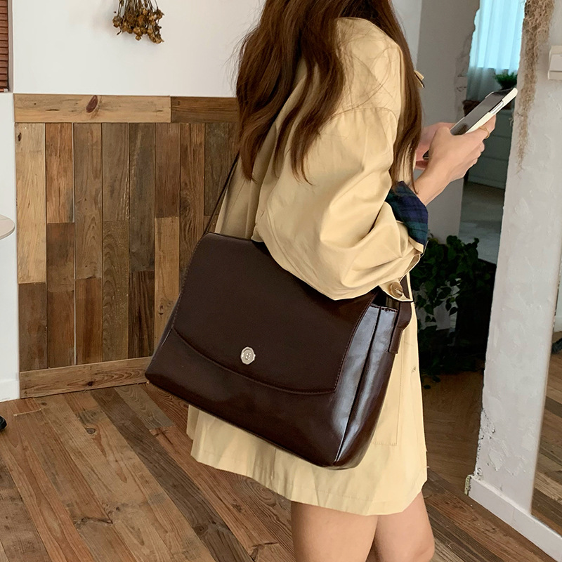 Luxury Bags Vintage - Cgcbag-女性用のビンテージスタイルの合成皮革バッグ,大容量の合成皮革メッセンジャーバッグ,シンプルで頑丈,豪華,デザイナー,高品質