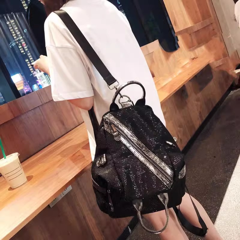 女性用スパンコールナイロンバックパック,女性用クロスボディバ - Luxury Bags Vintage のレビューと価格