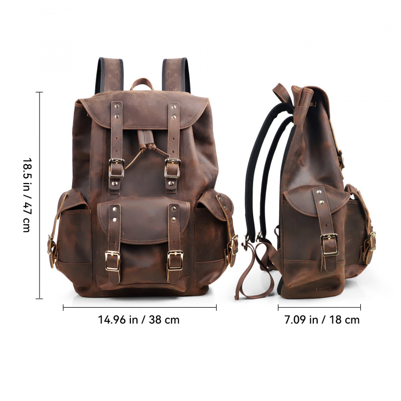 新着革バックパック高級男性本物の牛革トラベルバッグ男性ヴィン - Luxury Bags Vintage のレビューと価格