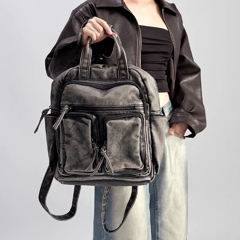 高級ソフトウォッシュPUレザーバックパック、トレンドの女子向 - Luxury Bags Vintage のレビューと価格