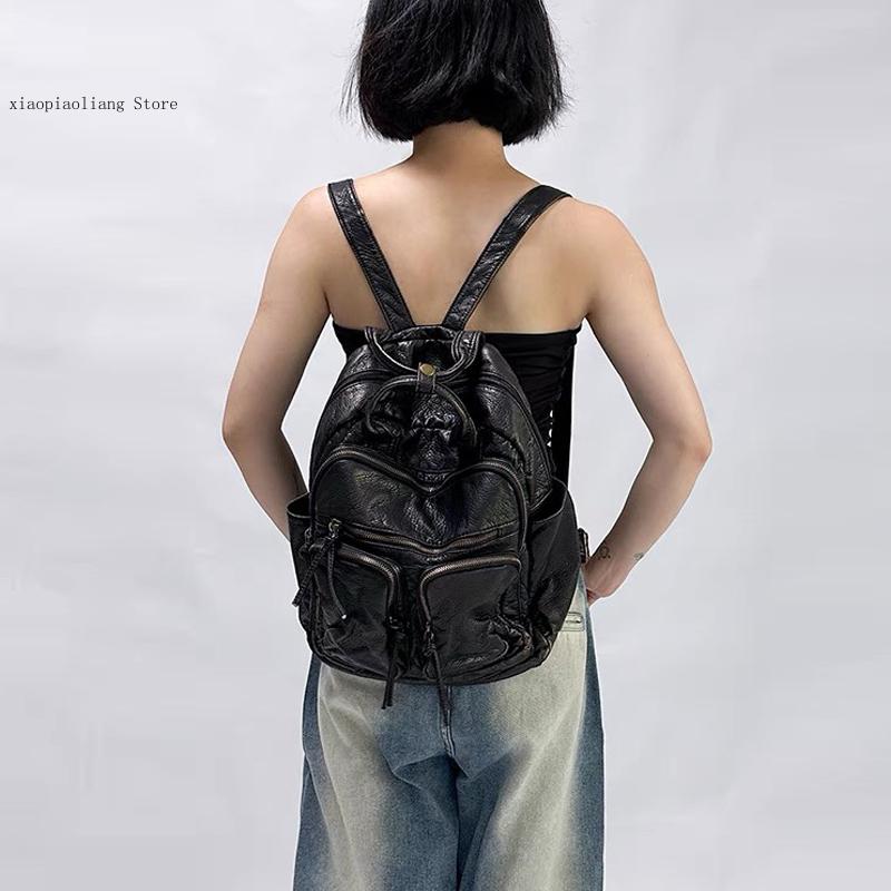 高級ソフトウォッシュPUレザーバックパック、トレンドの女子向 - Luxury Bags Vintage のレビューと価格