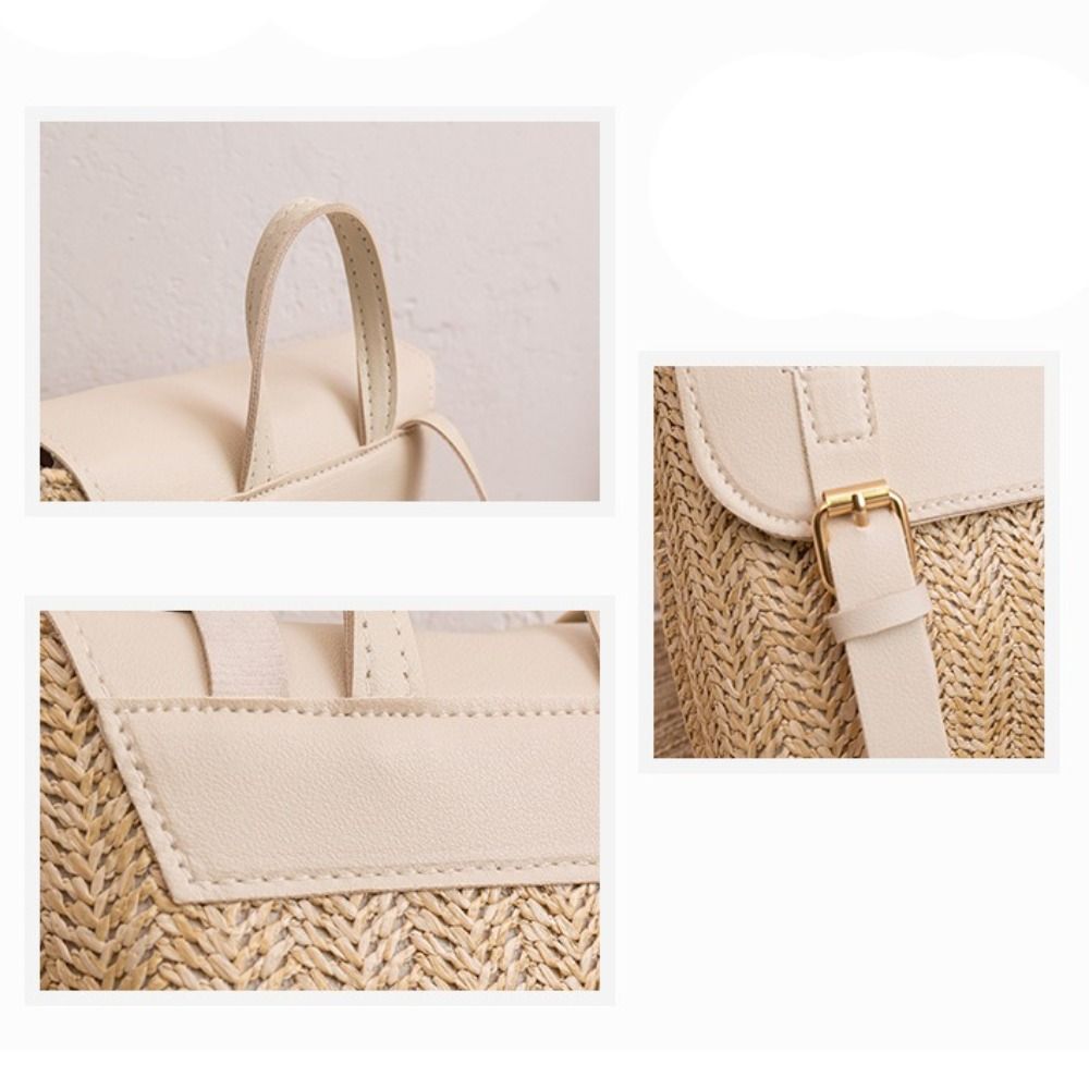 トレンド PU レザー ストロー バックパック レトロ デザ - Luxury Bags Vintage のレビューと価格