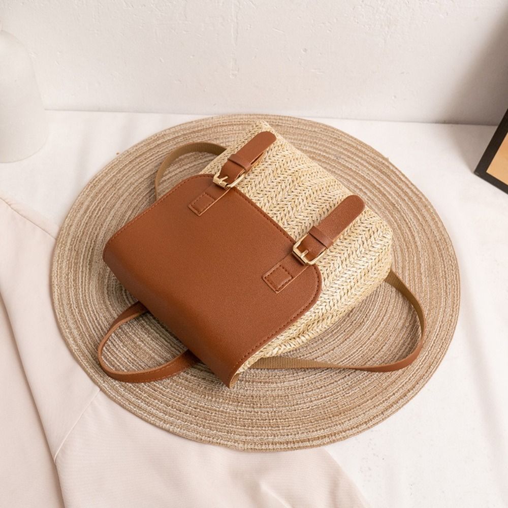トレンド PU レザー ストロー バックパック レトロ デザ - Luxury Bags Vintage のレビューと価格