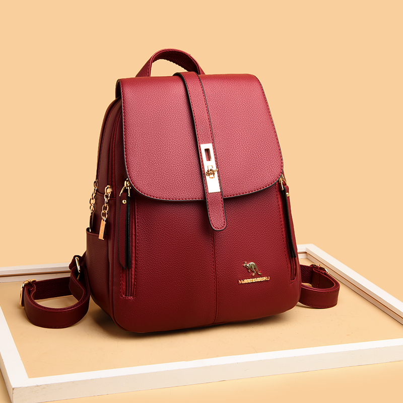 女の子のための高級レザーバックパック,カジュアルなデイパック - Luxury Bags Vintage のレビューと価格
