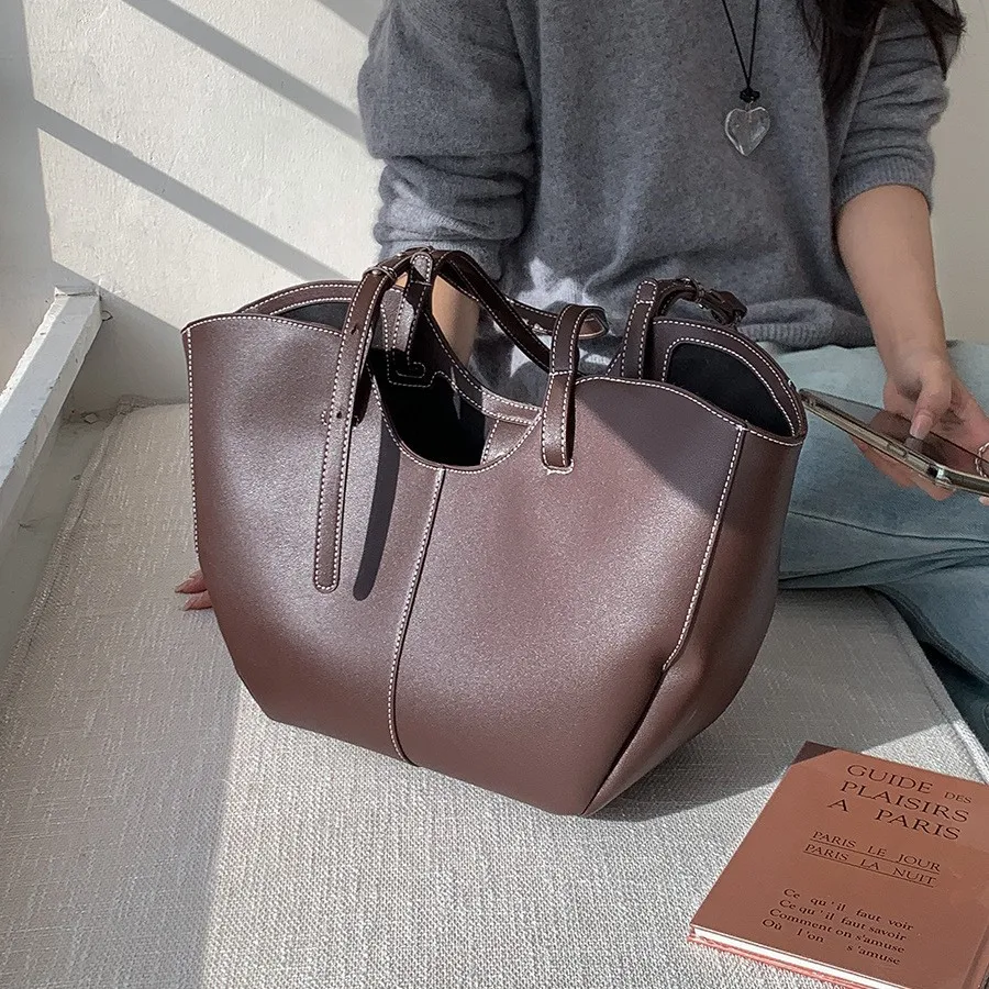 ヴィンテージ女性用ハンドバッグ 大容量ポータブルショッピング - Luxury Bag Collection のレビューと価格