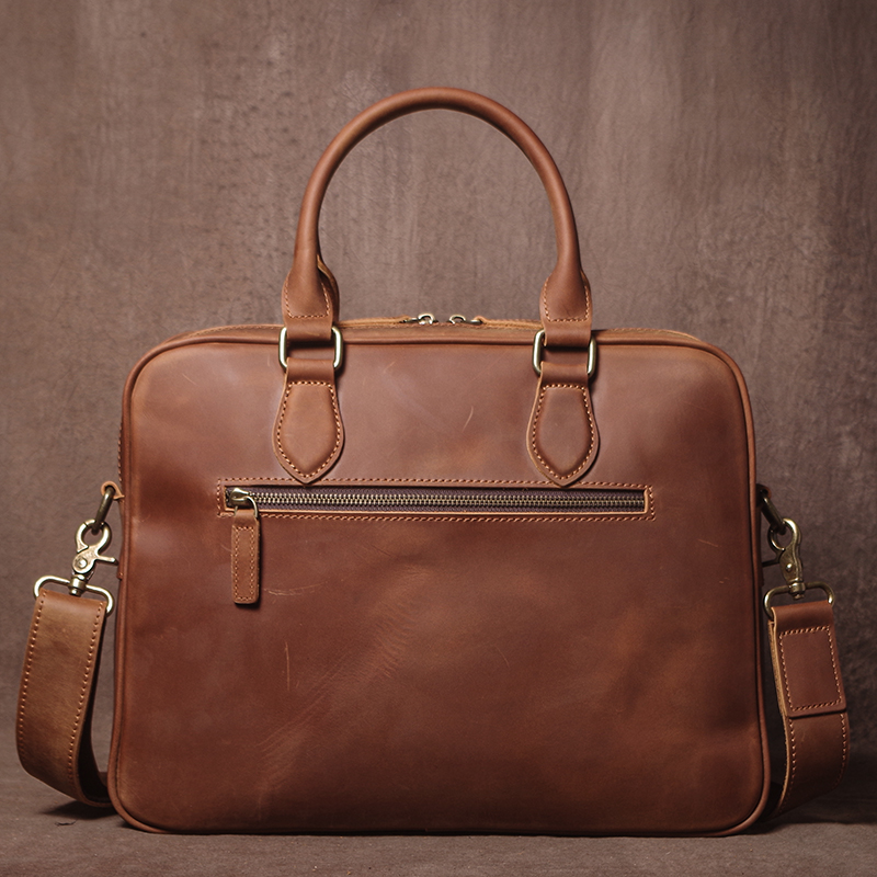 GURO 男性クレイジーホース牛革ブリーフケース高級本革ハン - Luxury Bags Vintage のレビューと価格
