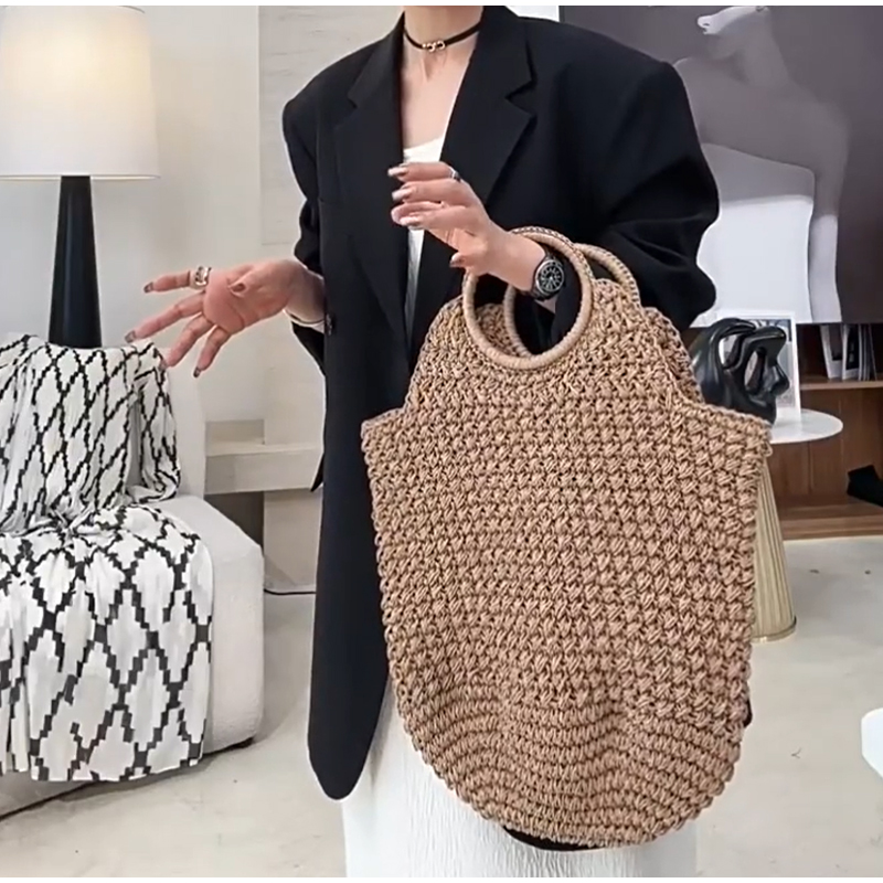 ブランド織クラッチバッグ高級新ハイエンド海辺休暇旅行大容量わ - Luxury Bags Sale のレビューと価格